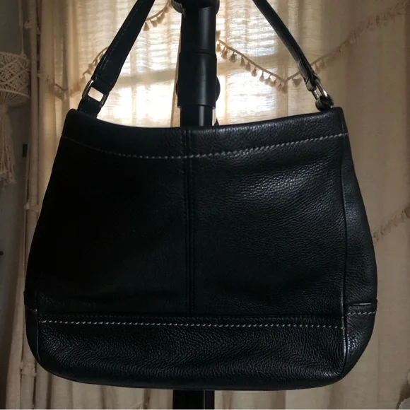 Coach Black Pebbled Leather Hobo Shoulder Bag - Picture 13 of 14